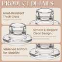 30 Pcs Glass Taper Candle Holders Candlestick Holders Clear Short Tapered Candle Holder Bulk, Elegant Glass Candle Sticks Set for Wedding Christmas Table Centerpiece Clear