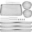 RV Insect Screen, RV Water Heater Cover for Refrigerator Vents - 20" x 1-1/2" & 2.8"x1.3" & 8.5" x 6" x 1.3" - Furnace Screen with Installation Tool (6PC Set)
