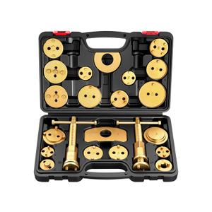 BILITOOLS Brake Caliper Compression Tool, 22-Piece Heavy Duty Disc Brake Caliper Piston Rewind Wind Back Tool with 18 Adapters