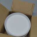 10 Pack 6 inch Unbreakable Wheats Straw Plates Reusable Plate Set - Dishwasher & Microwave Safe for Dinner Dishes Salad Pasta Safe Healthy Dinner Plates kit Plastic Plates Reusable (White)