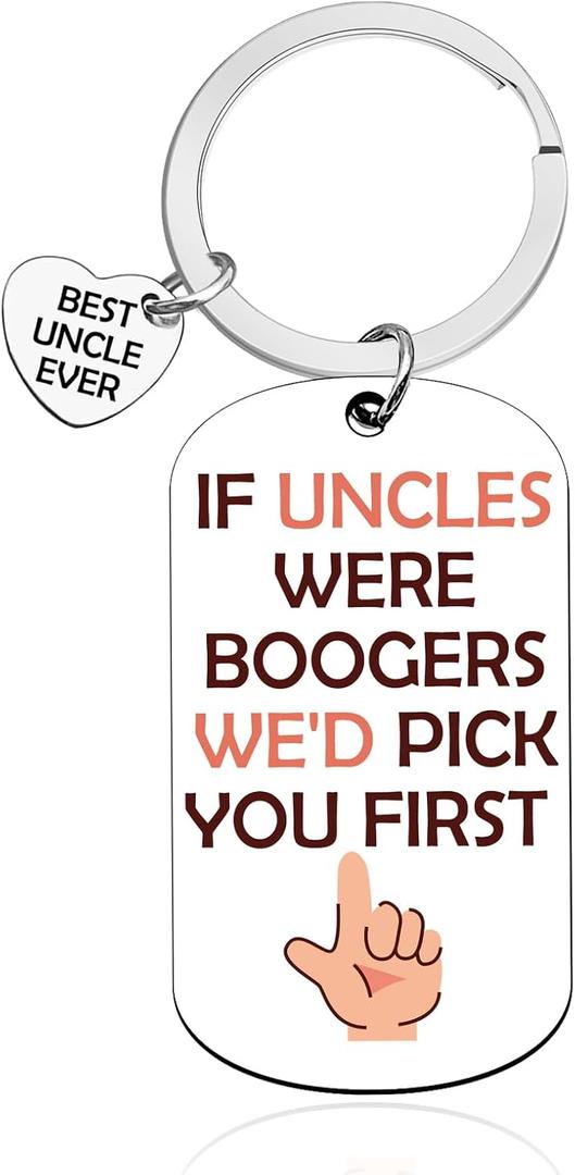 Vadaka Best Uncles Gifts from Niece Nephew Uncle Keychain Fathers Day Keychains for Uncle Uncles Birthday Gift Christmas Thank You Gift from Niece Nephew Stainless Steel Keychain for Men