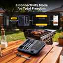 Wireless Meat Thermometer with APP Control4 Probes Meat Thermometer Digital, Unlimited Range WiFi & Bluetooth Meat Thermometerfor for Rotisserie, Grill, Oven, Smoker, BBQ, Air Fryer