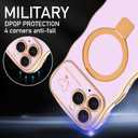 Case for iPhone 11 Pro Max with Magnetic Stand, Luxury Plating Curly Wavy Frame and Cute Heart Pattern, Lens Edge Raised Protection, Slim Shockproof Soft Case for iPhone 11 Pro Max-Light Purple