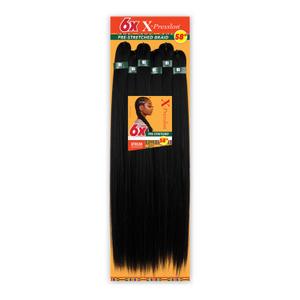 Sensationnel Xpression prestretched braiding hair - Kanekalon flame retardant smooth yaki braid hair extension 6X 58 inch (Color:1B OFF BLACK) (Off Black 1B)