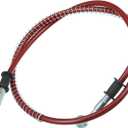 Motoforti 100cm 39.37" 10mm Motorcycle Braided Brake Clutch Oil Hoses Line Pipe Clutch Throttle Gas Line Fuel Pipe Red for ATV for Dirt Bike