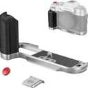 SMALLRIG X-T50 Handgrip, Silicone L-Shape Handle for FUJIFILM X-T50 Camera, Built-in Quick Release Plate for Arca, with Shutter Button and Hot Shoe Cover, Silver - 4713