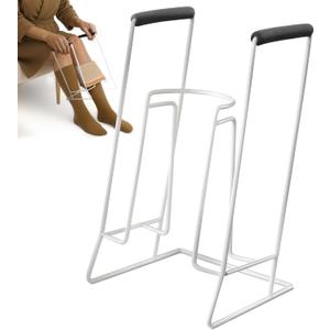 Stocking Donner Sock Aid Tool for Compression Socks Men or Women - Strong Metal Design with Soft Foam Grips - Dressing Aid Hip Kit for Easy Use with Stockings and Compression Socks - Regular (Regular (Under 16" Calves))