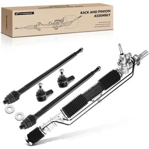 A-Premium Power Steering Rack and Pinion & Inner Outer Tie Rod End Kit Compatible with Honda CR-V CRV 2002 2003 2004 2005 2006, 2.4L, 5-PC Set