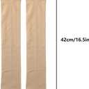 Bestjybt Women's Opaque Stretchy Nylon Knee High Stockings Trouser Socks 6 Pairs (Nude)