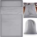 Irenare Self Tan Sleep Sack Reusable Body Self Tanners Lightweight Breathable Tanning Sleeping Sac for Bed Travel Sleeping Bag (Silver Gray)