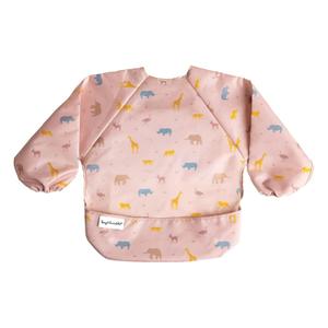 Tiny Twinkle Long Sleeve Bib for Babies & Toddlers | Waterproof Smock Bib for Eating | Machine Washable & Mess-Proof Feeding Essentials | Newborn Shower Gift (Petite Safari, 624M)