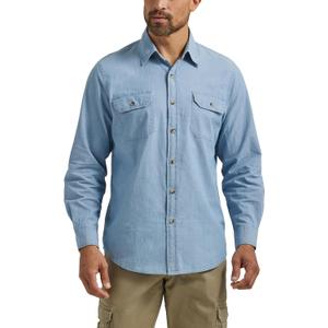 Wrangler Authentics Men's Long Sleeve Classic Woven Shirt (L)