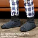 Cozylook Men's Slippers with Knitted Cuff Cozy Memory Foam Non-slip Indoor Outdoor Slipper Socks with Rubber Sole Black Size 8-9