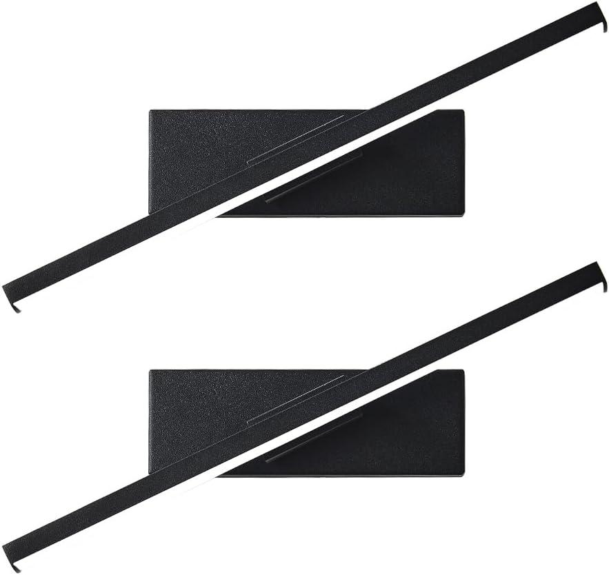 Aluminum and Iron led Wall lamp - Black Shower Light with 330-degree Rotation, Eye-Friendly Reading or Bedside lamp, 11.8" Vanity Lights for Mirror, 2 Pack