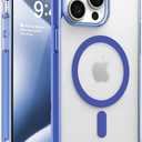 Magnetic Case for iPhone 12 Pro Max Compatible with MagSafe & MIL-Grade Protection, Not Yellowing, Scratch-Resistant, Translucent Matte Slim Phone Cover for iPhone 12 Pro Max-Frosted Blue