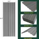 NeatiEase 10 Pcs Metal Roofing Panels, 5.1 Feet Corrugated Galvanized Roofing Panels Metal Siding Panels with Steel Screws for Pergola, Gazebo, Shed, Outdoor Storage, Chicken Coop, Patio,Garages