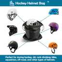 XANGNIER Hockey Jersey Garment Bag with Helmet Bag, Youth Hockey Accessory Gear Goalie Bags Organizer, Heavy Duty Equipment Bags for Storing Jerseys, Shoulder Pads, Elbow Pads, and Gloves, Black