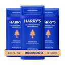 Harry's Aluminum Free Deodorant for Men  Odor Control, Redwood Scent, 2.5 Oz, 3Pack, Men Deodorant Aluminum Free