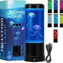 Led Jellyfish Lamp with 7 Color Changing Lights for Home Office Desk Decor - USB Cool Lights - Relaxation Gifts for Men & Women