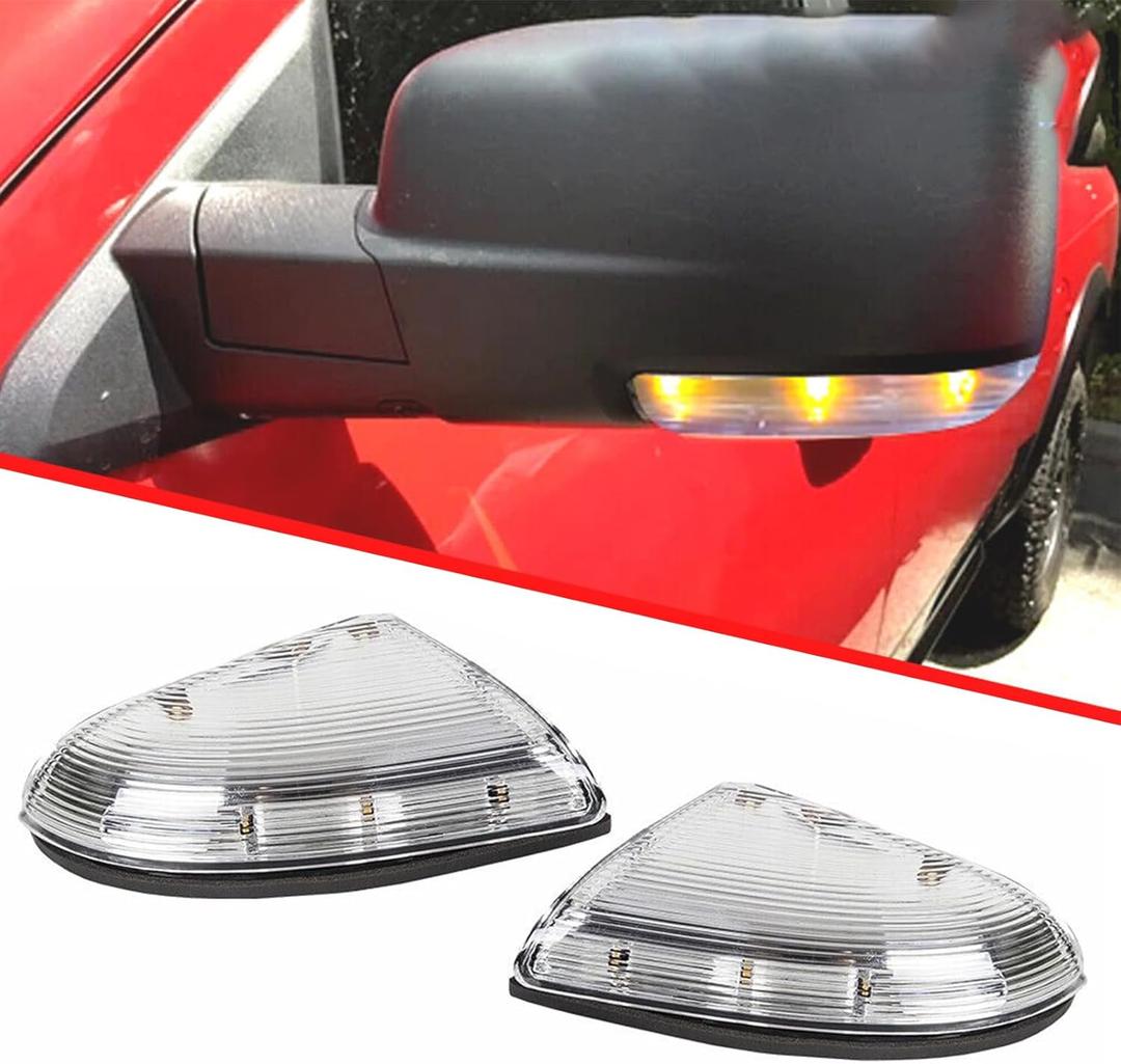 68064948AA 68064949AA Front Mirror Turn Signal Puddle Light for Dodge Ram 1500 2500 3500 2010-2018, Ram 1500 Classic 2019-2022 68232479AA 68232478AA (Clear Lens)