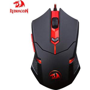 Redragon M601-3 Centrophorus Gaming Mouse, 3200 DPI, 5 Programmable Buttons with 5 Memory Profiles, 3600 FPS, Black | M601-3