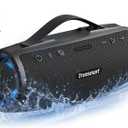 Tronsmart Mirtune S100 Portable Bluetooth Speaker, 50W Punchy Bass &Clear Treble, Retractable Handle, 20H Playtime, IPX7 Waterproof, Customize EQ for Outdoor, Camping,Beach(Black)