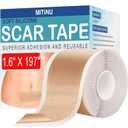 Silicone Scar Sheets (1.6" X 197" Roll-5M), Professional Silicone Scar Tape, Fit for Surgical Scars, Tummy Tuck, Keloid, Burn Scar, Wrinkles