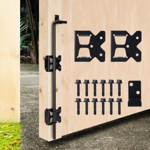 Upgrade 24" Heavy Duty Cane Bolt Gate Drop Rod-Steel Gate Ground Latch Designed for Wood Metal Vinyl Gates or Double Doors Fence