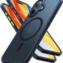 TORRAS Magnetic Shockproof for iPhone 16 Case, [18N Mighty Magnetic] [12FT Military Grade Drop Tested] [Fit for MagSafe] Protective Hard Back Plastic Slim Phone Case for iPhone 16 6.1", Black Titanium (IP16, 6.1 inch)
