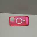 For iPhone 15 Plus Frosted Holder PC Hybrid TPU MagSafe Phone Case (Rose Red)