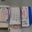 American Mahjong Design Set 1.2-inch 160 Acrylic High-Grade Four Layer Rose Red Mah-Jongg Tiles