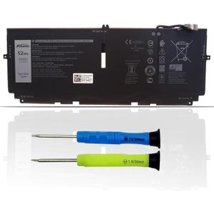 722KK 52Wh Laptop Battery Replacement for Dell XPS 13 9300 (2020), XPS 13 9310 (2020), XPS 13 9380 (2020) P117G P117G002 P117G001 Series 0WN0N0 WN0N0 02XXFW 2XXFW FP86V 7.6V