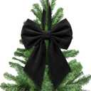 Janinka Big Bow 22", Large Bow for Decoration, Birthday Party Background Decor, Ribbon Hanging Decor for Door Windows Wedding Baby Shower Party Decoration(Black,Velvet)