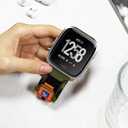 Nylon Loop Elastic Wide Replacement Bands Compatible with Fitbit Versa/Fitbit Versa 2 for Women Men, Soft Sport Adjustable Breathable Braided Straps for Fitbit Versa Lite/Versa SE. (Green)