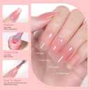 Born Pretty Jelly Pink Gel Nail Polish Nude Pink Sheer Translucent Valentine's Day Gel Polish Milky Natural Gel Polish Set Nail Art Manicure DIY Kit Home Salon 6 PCS