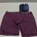 DAVID ARCHY Men's Underwear Ultra Soft Modal Dual Pouch Trunks Ball Pouch Bulge Enhancing Boxer Briefs for Men 3 or 4 Pack (Large, C4, Black/Merlot/Navy - 6.5" in 3 Pack)