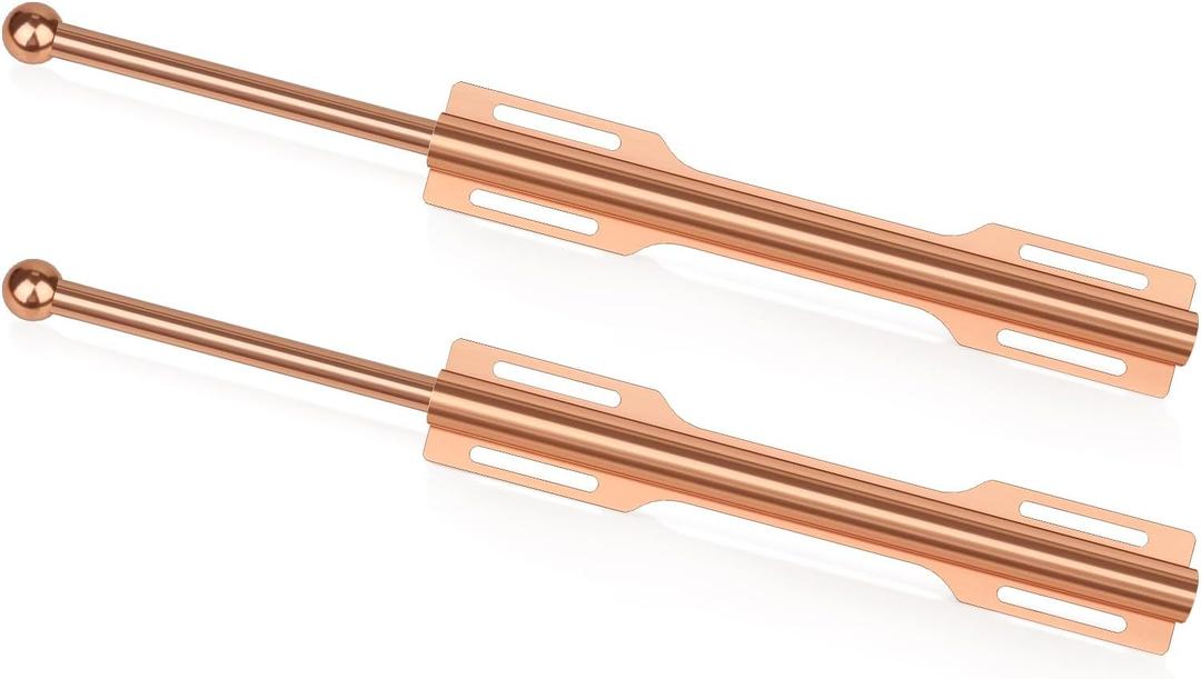 FIRJOY 12" Valet Rod for Closet Pull Out (2 Pack, Rose Gold)