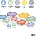 Ello Color Lock 20PC Mixed Glass Food Storage Sets, Leak-Proof Glass Food Storage Containers with Airtight BPA-Free Plastic Lids, Dishwasher, Microwave, and Freezer Safe, Desert Festival, 10 x Mixed