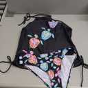 Plus Size Swimsuit for Women Two Piece Tankini Set Sea Turtle Coconut Tree Sunset Print 2 Piece Bikini Set Sexy, XL