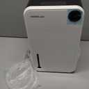 Dehumidifier, 95OZ Dehumidifiers for Home 1000 Sq.Ft, Quiet with Auto Shut Off, Humidity Display Dehumidifier for Bedroom/Bathroom, Timer, Drain Hose, 7-color LED light, Moisture Absorbers (White)