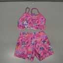 Girls Tankini Swimsuit 2 Pieces Mermaid Bathing Suit Little Girls Summer Beach Rash Guard Swimwear for 3 Years (Pink)