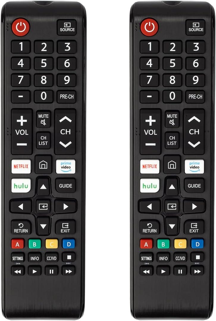 New Universal Remote for Samsung TV, Replacement Compatible for All Samsung Smart TV, LED, LCD, HDTV, 3D, Series TVPack of 2