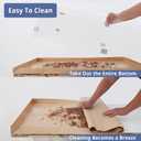 Disposable Guinea Pig Cage Liners, 48" x24 Large Liner Bag for Guinea Pig Cage Bottom, Water-Resistant Kraft Paper（25Pcs