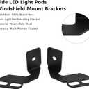 Topteng Side 4'' LED Light Pods Windshield Mount Brackets Universal for Kawasaki Teryx 750 2010-2023, Teryx 800 2014-2023, Teryx4 750 2012-2024, Teryx4 800 2015-2024