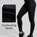 Heathyoga Scrunch Butt Lifting Leggings with Pockets for Women Tummy Control Compression Leggings No Front Seam Yoga Pants (Black, L)