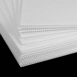 HAKZEON 20 Pack 17 x 13 Inch Corrugated Plastic Sheet, 3/16 Inch Thick White Corrugated Board Yard Sign, Blank Poster Board for Yards, Offices, Lawn, Garage Shops Sale Signs