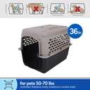 Petmate Vari Dog Kennel, Carrier for Large Dogs, 36in, Taupe and Black (36.0"L x 25.0"W x 27.0"H)