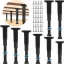 8PCS Adjustable Bed Support Legs, 7.6-13.5 Inch Height Bed Frame Center Support Legs for King Queen Bed Slats, Heavy Duty Frame, Sofa, Chair, Table, Cabinet and Wooden Furniture