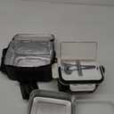 EAST OAK Cordless Electric Lunch Box for Adults, Heated Lunch Box Battery Powered with Automatic Heating, 5.5 Cups Portable Food Warmer with Removable Tray Divider