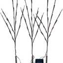 Uonlytech 60 LEDs Solar Powered Artificial Branch Lights Twig Lights Lighted Willow Branch for Christmas Thanksgiving Home Party Decoration (White Light)